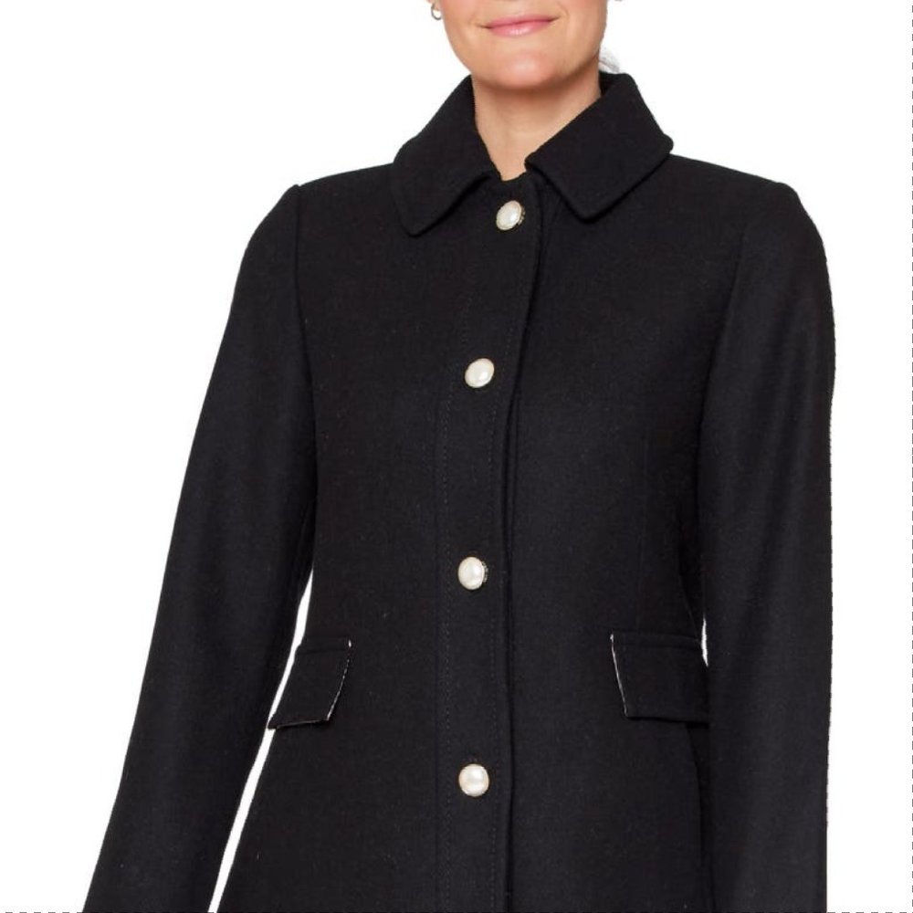 Kate Spade "Reefer" lined wool coat